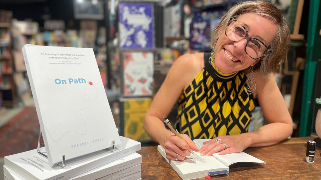 Sherrie Laryse is all smiles at her 'On Path' book launch