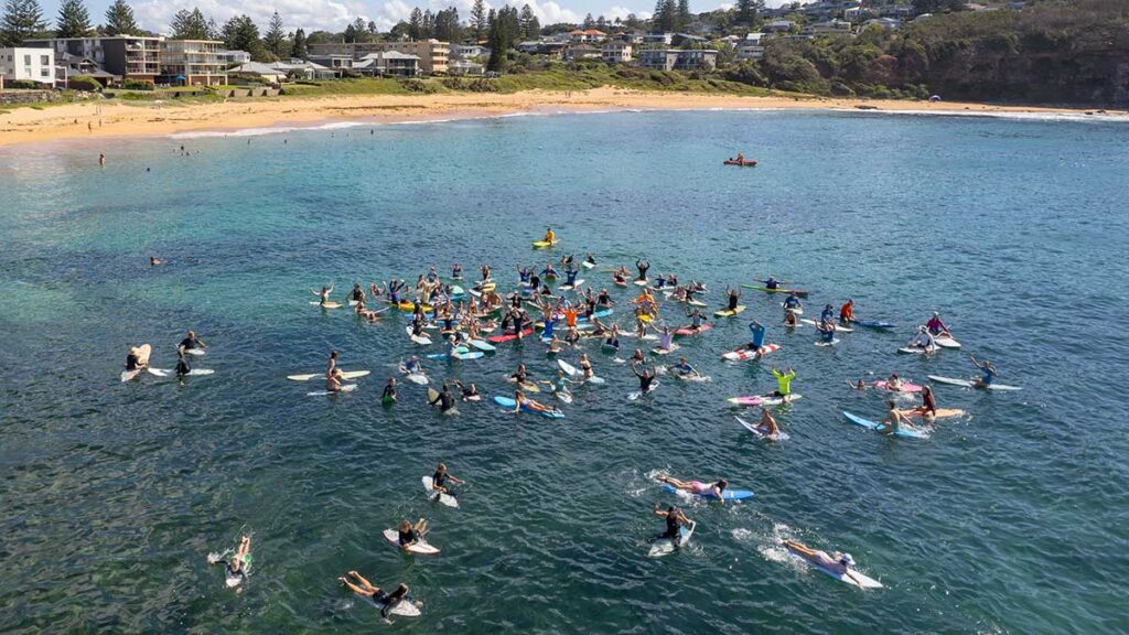 Surfers of all ages join the Paddle for Change campaign